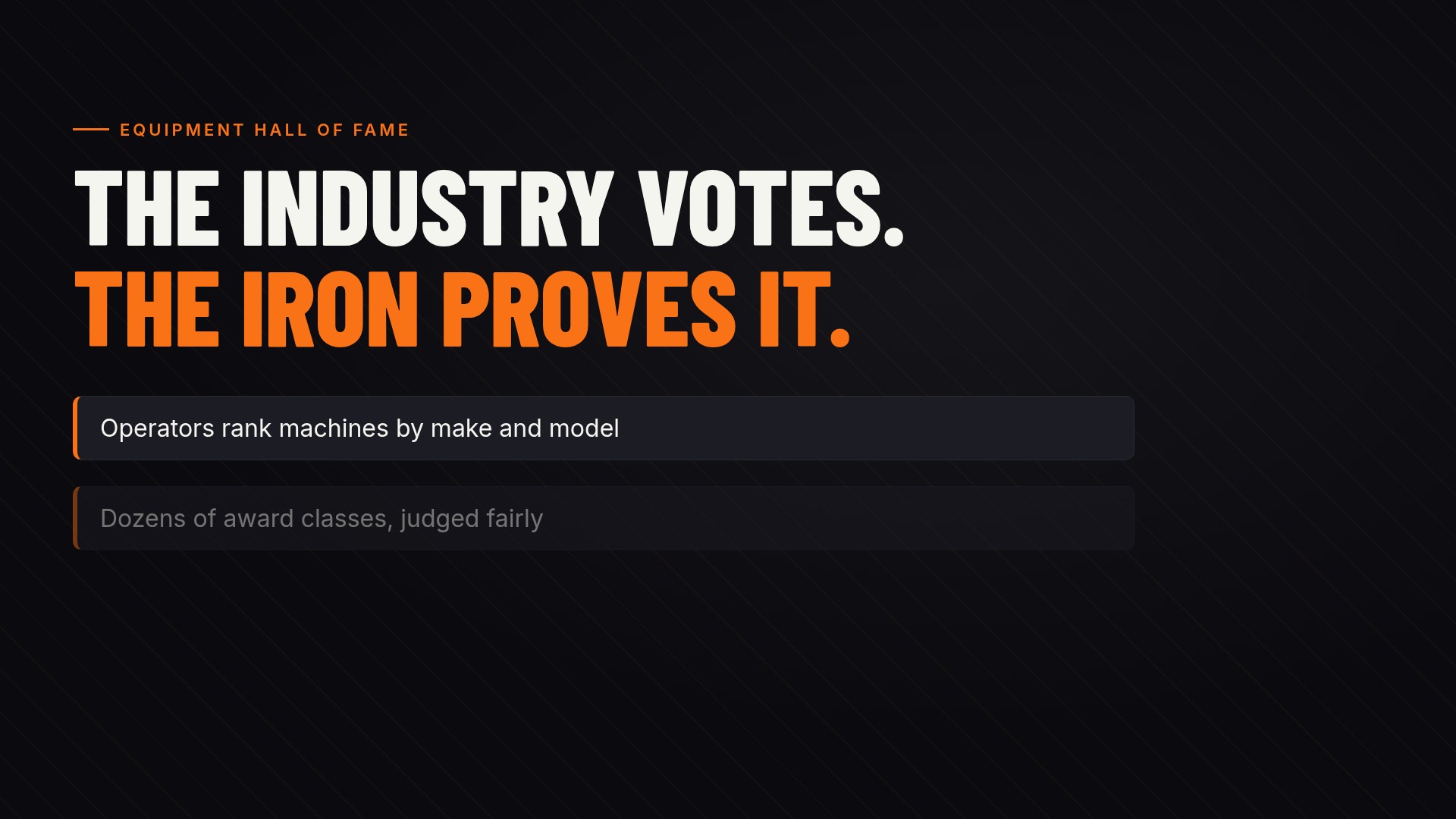 Equipment Hall of Fame explainer video thumbnail